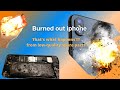 Bad battery in the iPhone caught fire, the consequences / burned iphone battery