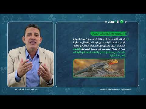 الوحدة الاولي المفهوم الاول التكيف والبقاء الصف الرابع الابتدائي الفصل الدراسي الاول