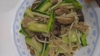 Chinese Yam With Mushroom And Patola .Jidjid & Mama Lan