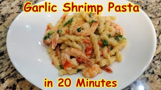 ONE POT 🧄 Garlic 🦐 Shrimp Pasta in 20 Minutes