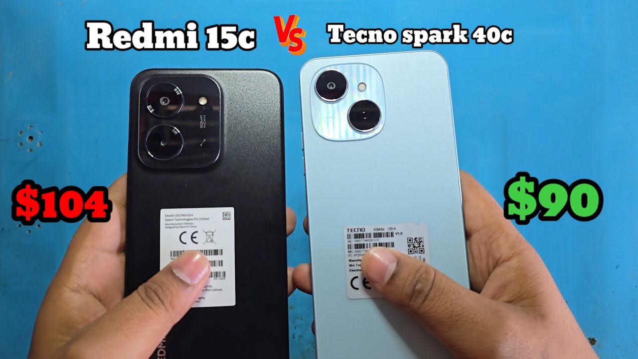 Redmi 15c vs infinix spark 40c speed test 