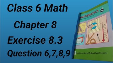 Class 6 Math Ch 8 Ex 8.3 Q 6,7,8,9|Class 6 Math Unit 8 Ex 8.3 Q 6,7,8,9#math #mathematics #mathsfun