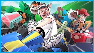 MARIO KART 8 FUNNY MOMENTS! - RAINBOW ROAD RAGE, BasicallyIFinishLast, and Ruined Friendships!