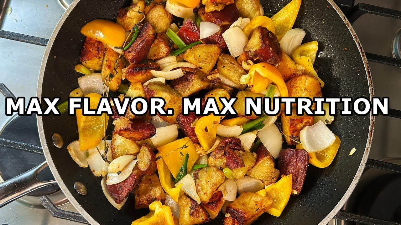 Быстрый и простой завтрак из сладкого картофеля.