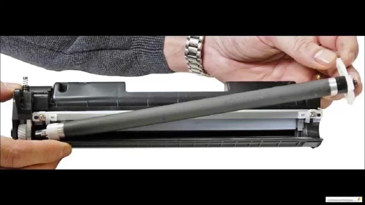 Замена фотобарабана в лазерном картридже - YouTube
