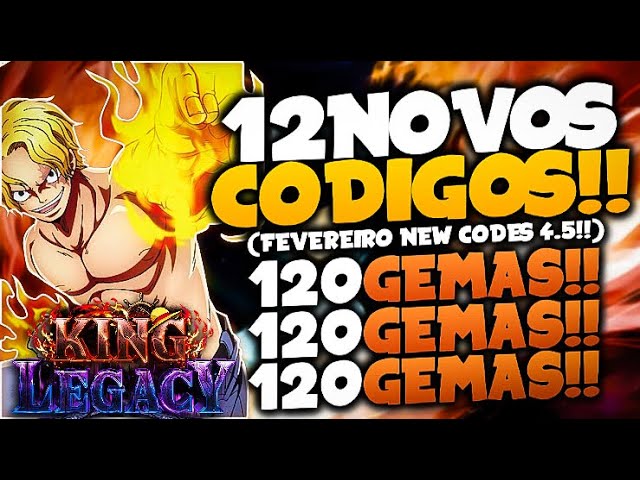 LANÇOU! 10 NOVOS *EXCLUSIVOS* CODES SECRETOS no KING LEGACY CODIGOS!  (update new codes 4.8) - Roblox 