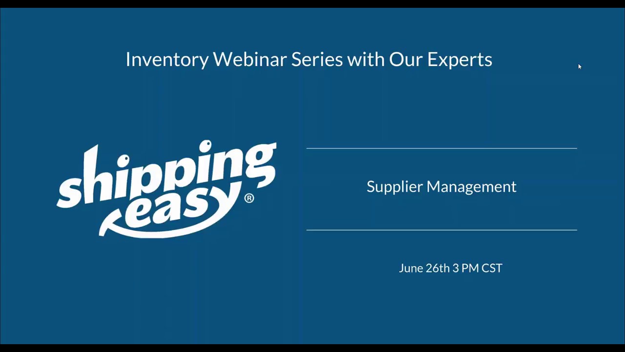 Supplier Management Jun 26 2018