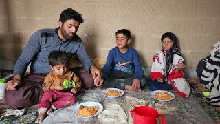 Survival of life: A father's love for his family, making lunch on a rainy day