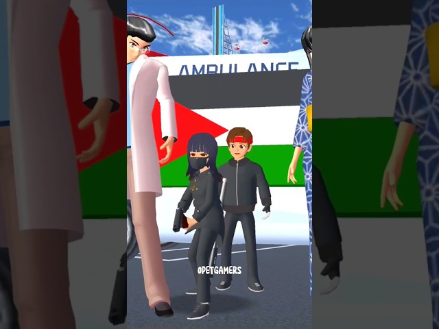 Ninja Mio Yuta Selamatkan Warna Palestina 🇵🇸 Yang Dijajah Isreal ✡️ #sakuraschoolsimulator #viral class=