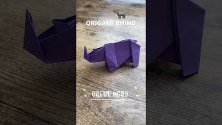RHINO EASY ORIGAMI TUTORIAL | HOW TO MAKE RHINO ORIGAMI | PAPER FOLDING RHINO | DIY RHINO ORIGAMI