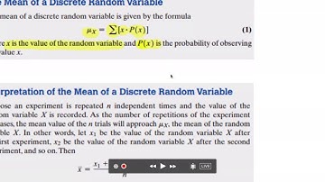 Statistics - 6.1 Discrete Random Variables Part I