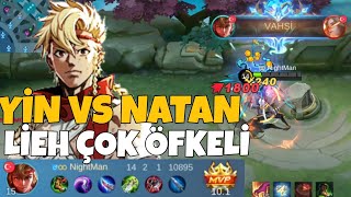 YİN VS NATAN | LİEH ÇOK ÖFKELİ | 2023 EN İYİ YİN BUİLD VE AMBLEM MOBİLELEGENDS