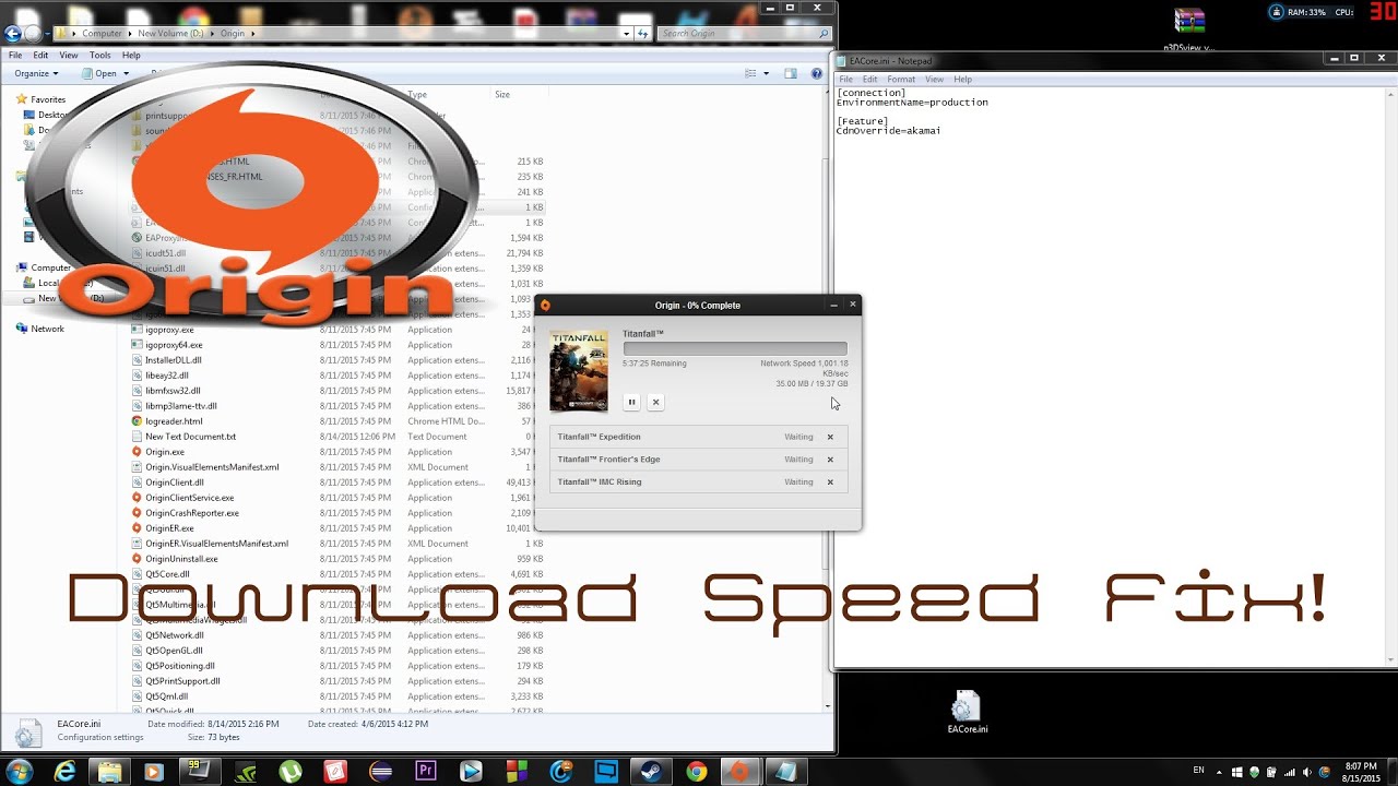 origin download speed