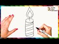 How To Draw A Candle Step By Step Candle Drawing Easy 