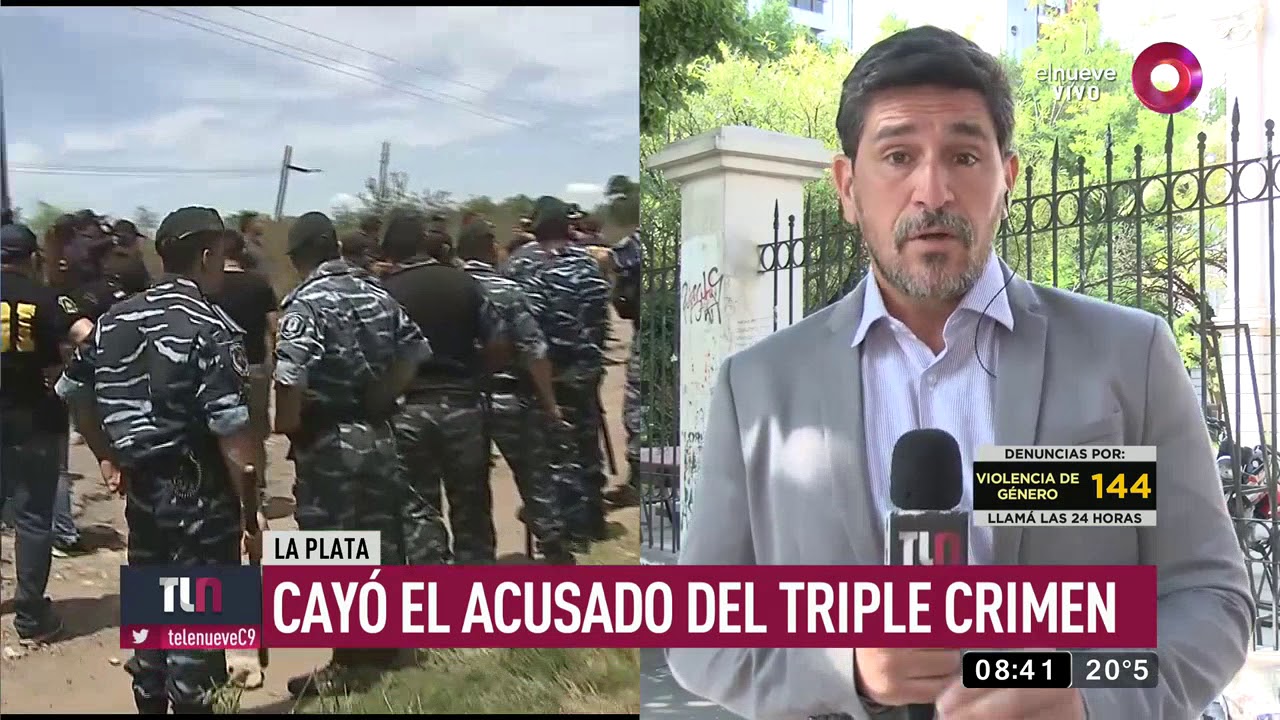 Cayó el acusado del triple crimen de Melchor Romero - YouTube