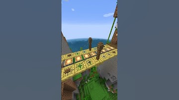 Functional rope bridge #minecraftbuilding #minecraftshorts #shorts