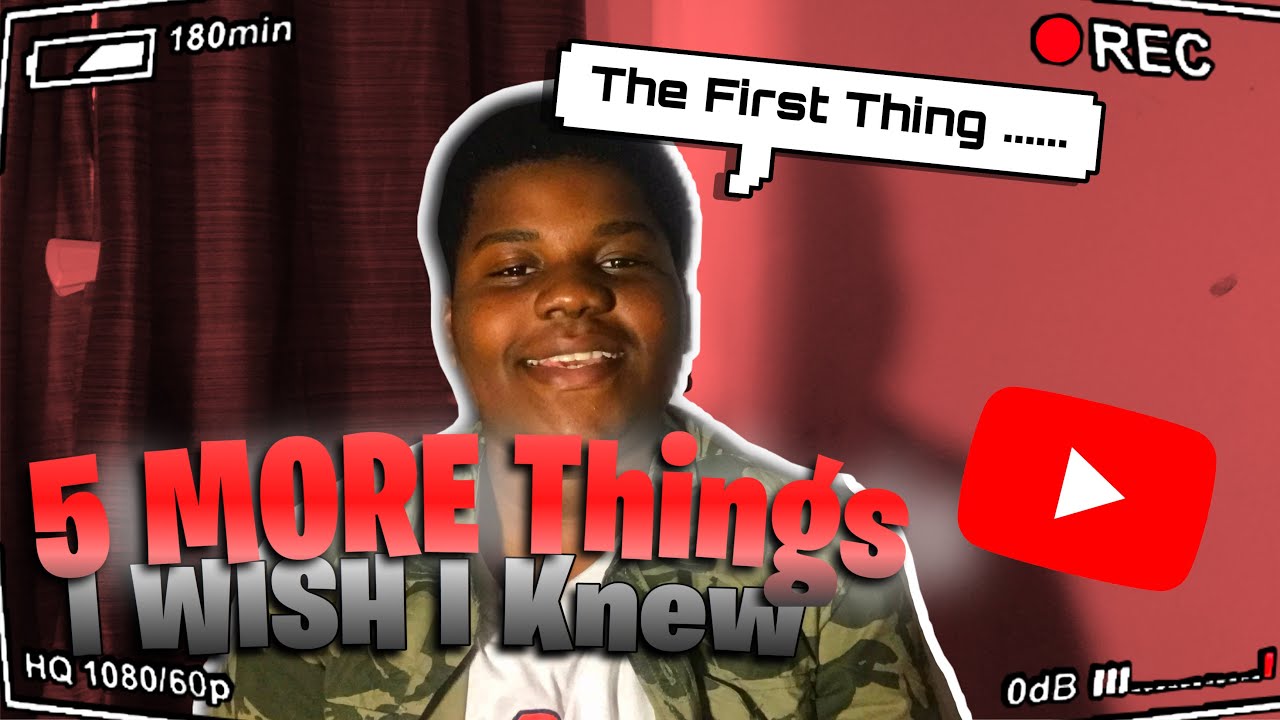 5 MORE Things I WISH I Knew Before Starting Youtube! |Rex Folivi - YouTube