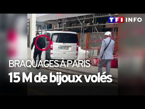 Braquage d'une bijouterie à Paris : les images des suspects en fuite