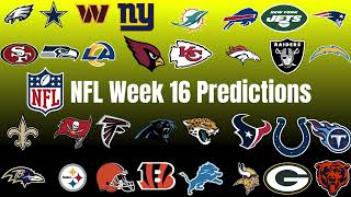 My Week 16 NFL Predictions