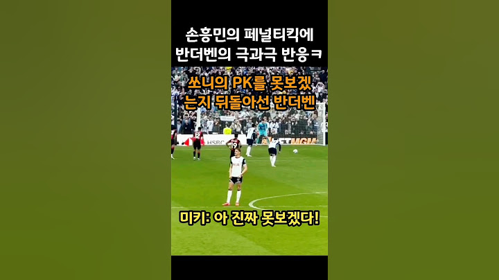손흥민의 골에 도파민 터진 반더벤 반응ㅋㅋ