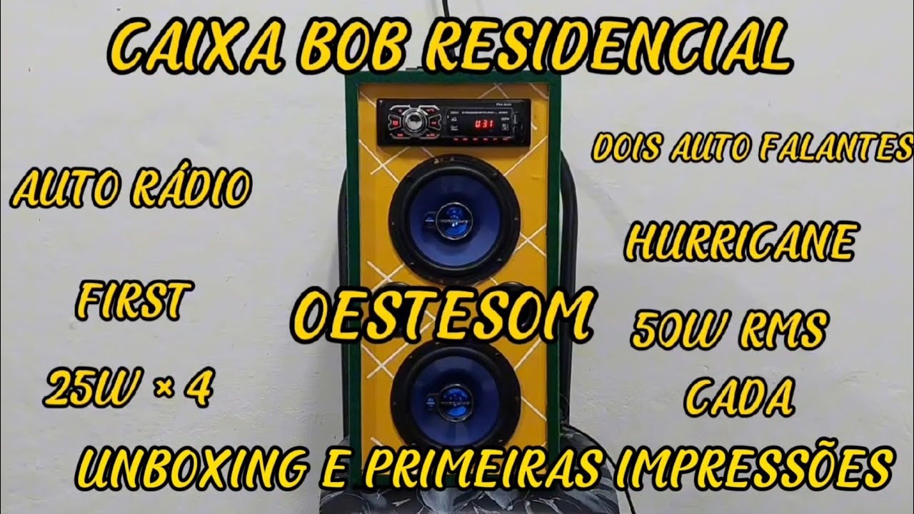 Caixa Residencial Trio Bob 2 Falante 6 Pol Pintada Bluetooth - oestesom