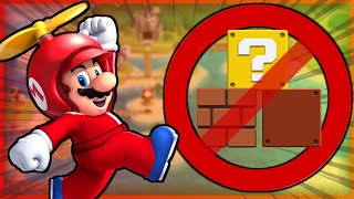 I tried beating New Super Mario Bros. Wii WITHOUT TOUCHING A BLOCK!