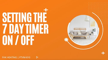 How to program the seven day timer (PTVM-801 Touch Screen Thermostat)