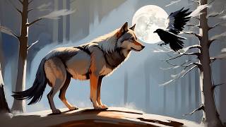 ASMR Soft Whispered Sleep Story | The Dark Wolf and The Lonely Raven screenshot 2