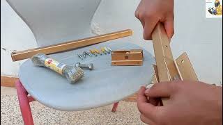 طريقة عمل منشر غسيل معلق قابل للطي _ How to make a  🌹clothes dryer