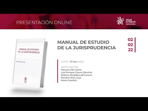 Tirant Editorial México Presentación  Manual de Estudio de la Jurisprudencia