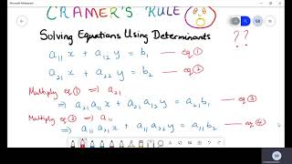 MATRICES | PART 7 | CRAMERS RULE 2 X 2 | PURE MATH| CAPE UNIT2 MOD 3|