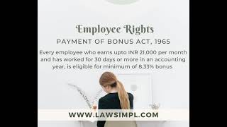 10 Employee Rights in India - Minimum Salary, Bonus, Insurance, PF, Gratuity