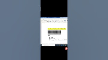 how to make barcode in Wordpad #iertianstech #shorts