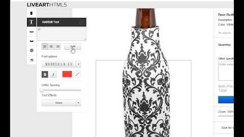 Traditional Three Letter Monogram on Cooler