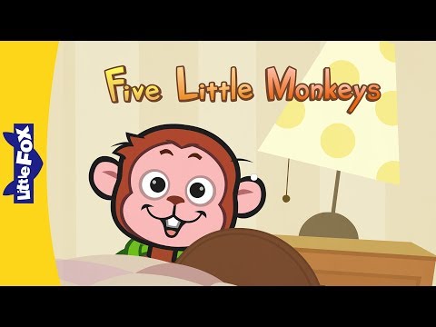 Five Little Monkeys | Nursery Rhymes | Learning Song | Little Fox | Animated Songs for Kids