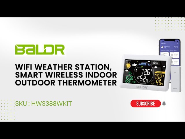 BALDR Digital Wireless Color Indoor/Outdoor Weather Station Unboxing Video  (WS0360BL1) 