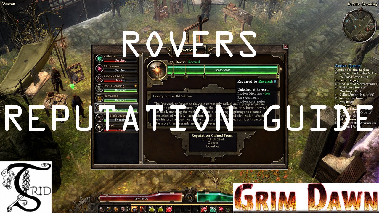 [Archive] Grim Dawn - Rovers Reputation Guide - YouTube