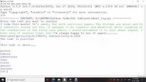 Sentiment Analysis of Unstructured Text using Python