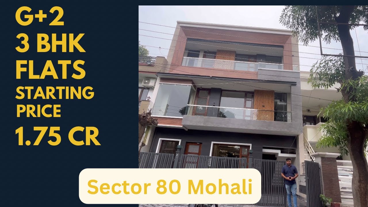 3 BHK 250 Gaj Flats with lift in Sector 80 Mohali YouTube