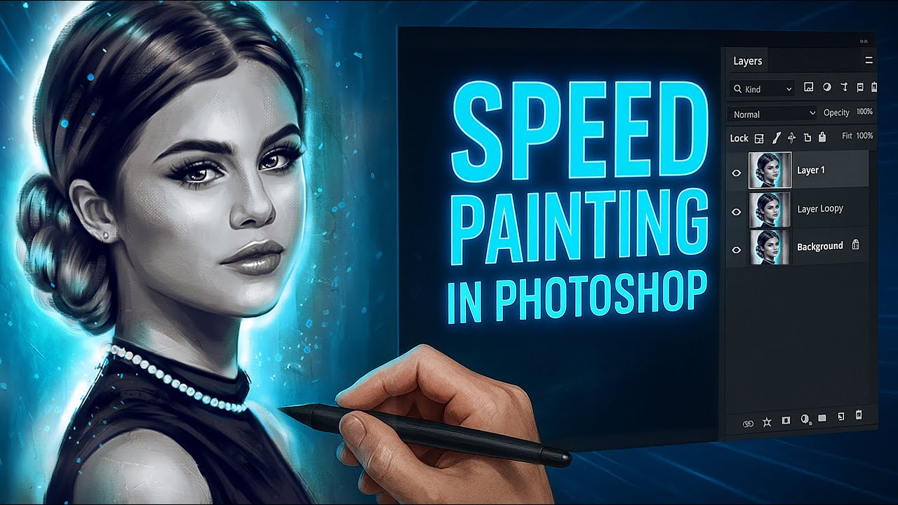 Speed Painting Selena Gomez in Photoshop ✨ | Stunning Digital Portrait