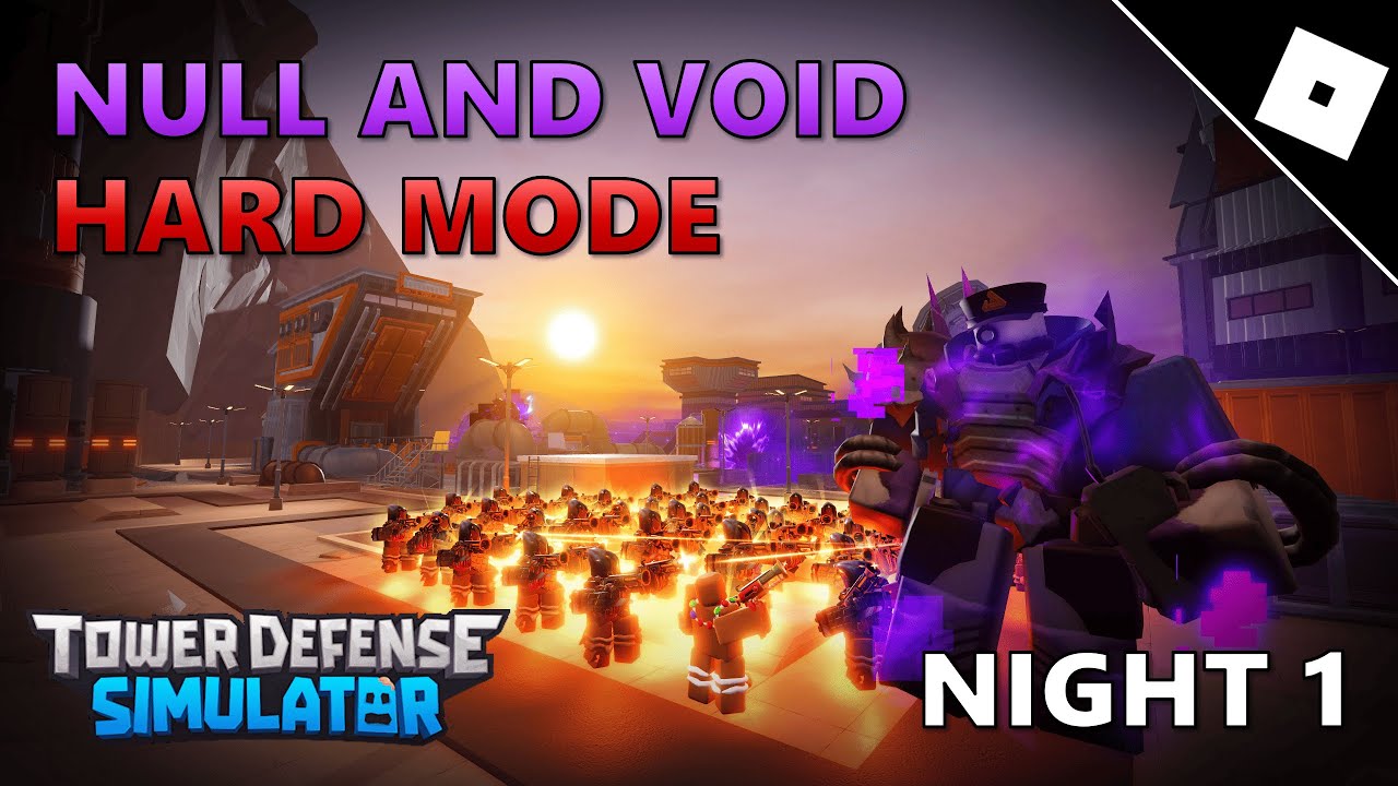 Null & Void Night 1 Hard Mode SOLO TRIUMPH || ROBLOX Tower Defense Simulator