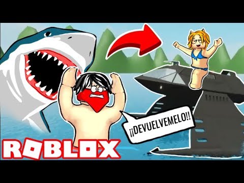 Mi Novia Me Roba El Nuevo Barco De Sharkbite En Roblox - shark shark shark shark shark shark roblox