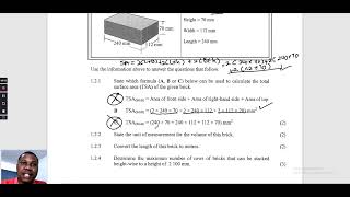 Grade 12 may-June exam 2022 mathematical literacy (measurements)