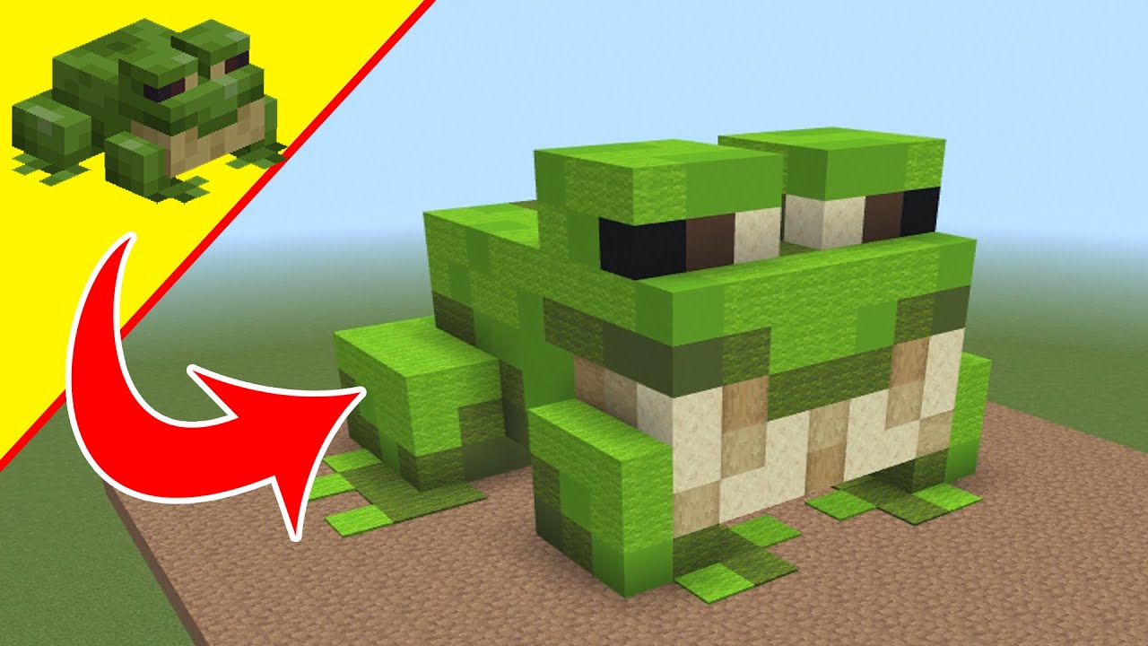 Minecraft Green Frog - Frog Statue - Minecraft Mob Build Tutorial