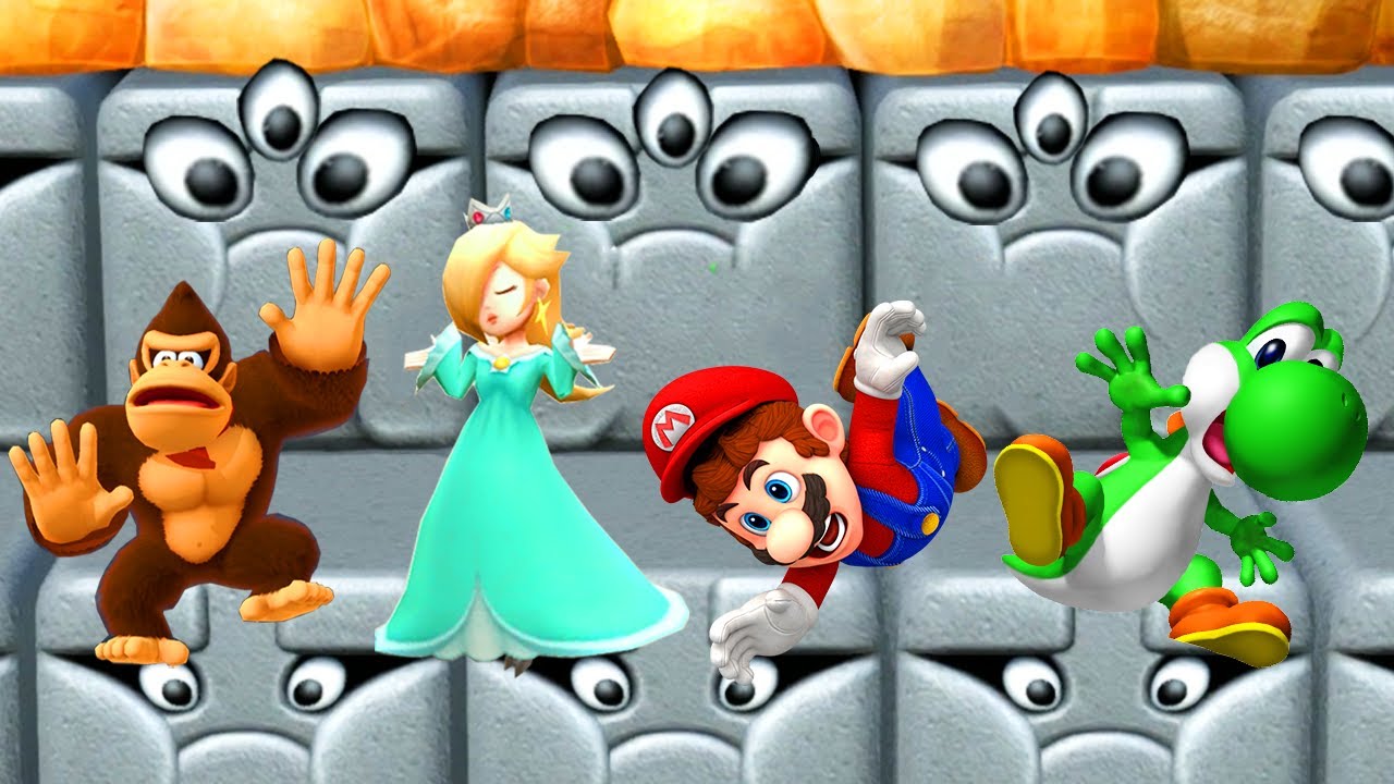 Mario Party 10 Minigames - Mario vs Yoshi vs Donkey Kong vs Rosalina