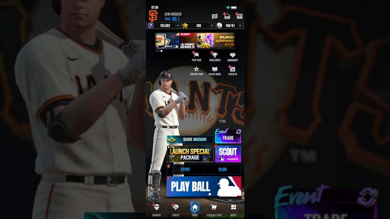 MLB 9 Innings Rivals - 'Lobby' Music Soundtrack (OST) HD 1080p