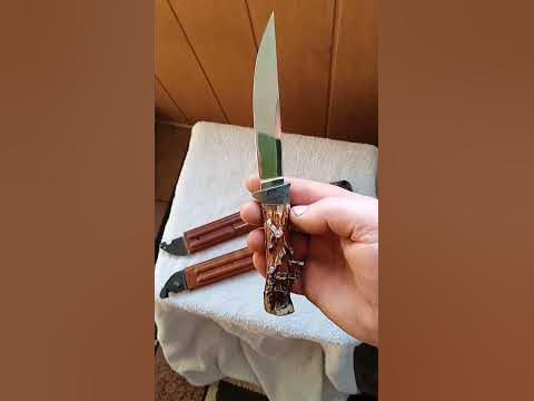 ручка с рога ножик - YouTube