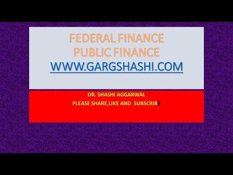 FEDERAL FINANCE 1 PUBLIC FINANCE