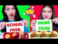 ASMR School Food VS Home Food Challenge By LiLiBu