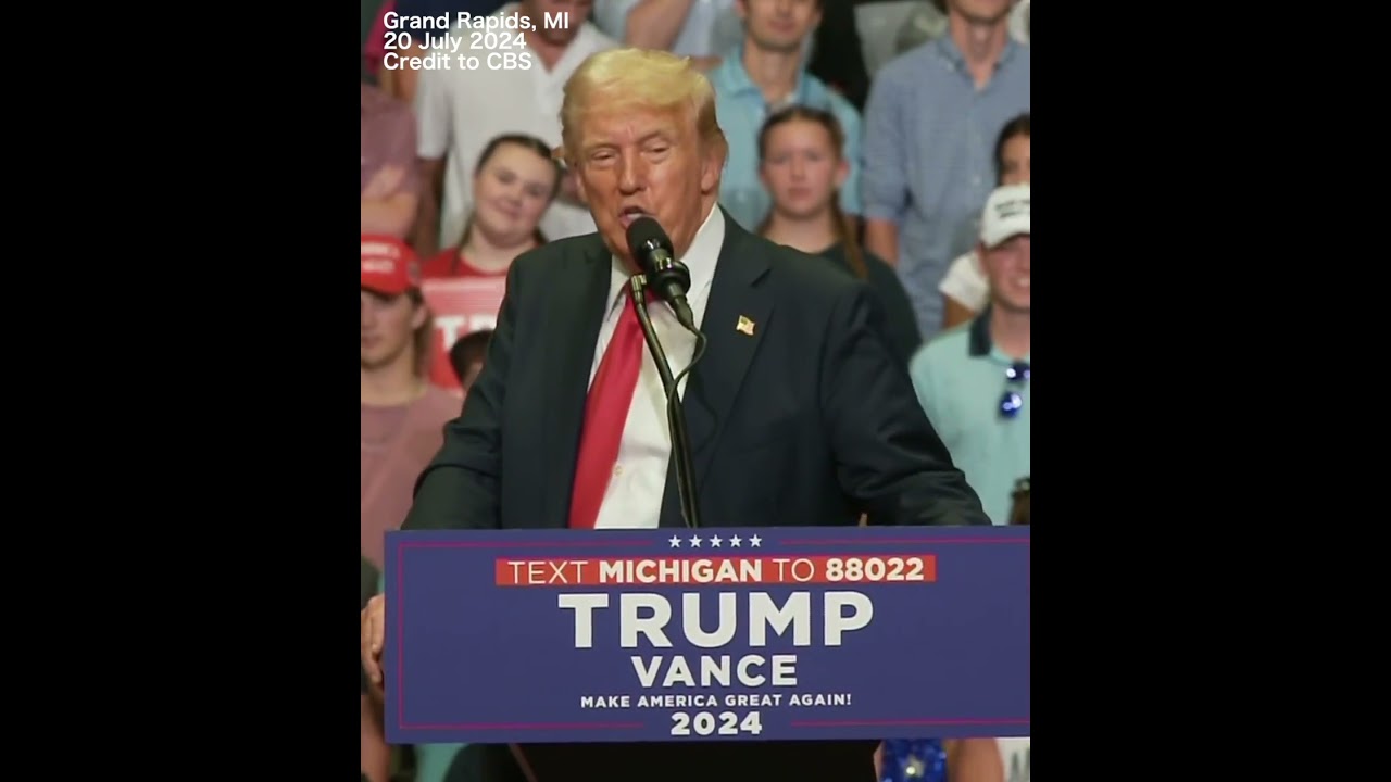 Trump on VP Harris and Pelosi in Michigan rally